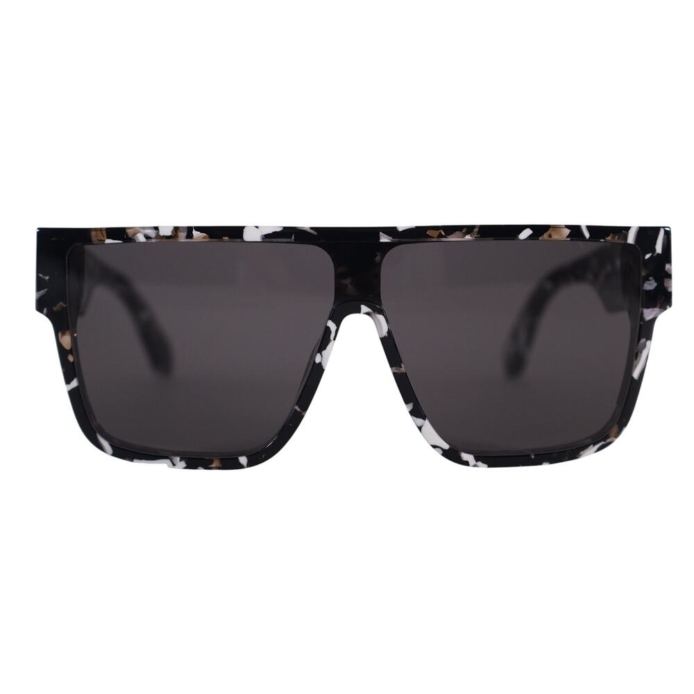 Off-White SYRACUSE Shield Sunglasses - Havana Black / Dark Grey - NWT
